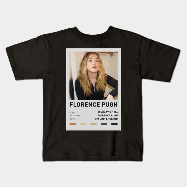 Florence Pugh Kids T-Shirt by sinluz